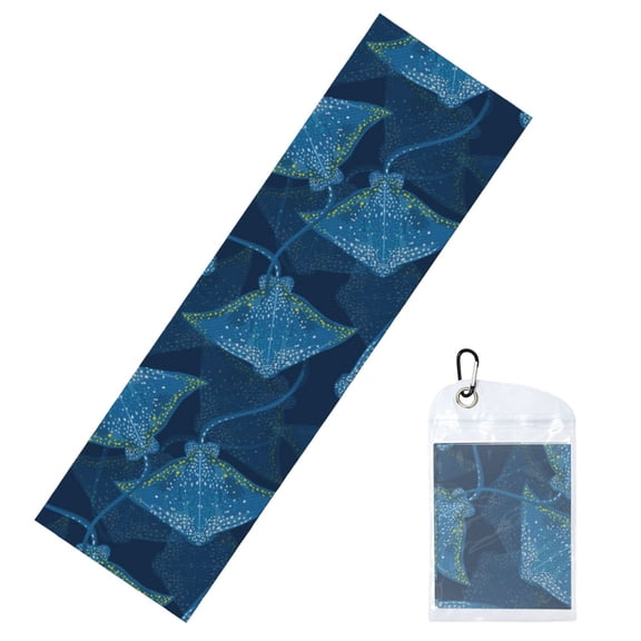 Vsdgher Stingray Cooling Towel (40"x12"), Soft Breathable Chilly Towel, Ice Towel, Microfiber Towel for Sport, Workout & More Activities