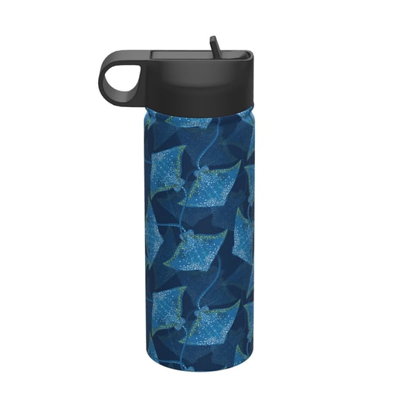Vsdgher Stingray for Insulated Stainless Steel Water Bottle,18oz Sports Water Bottle Stainless Steel Reusable Tumbler for Sports, Travel, and School