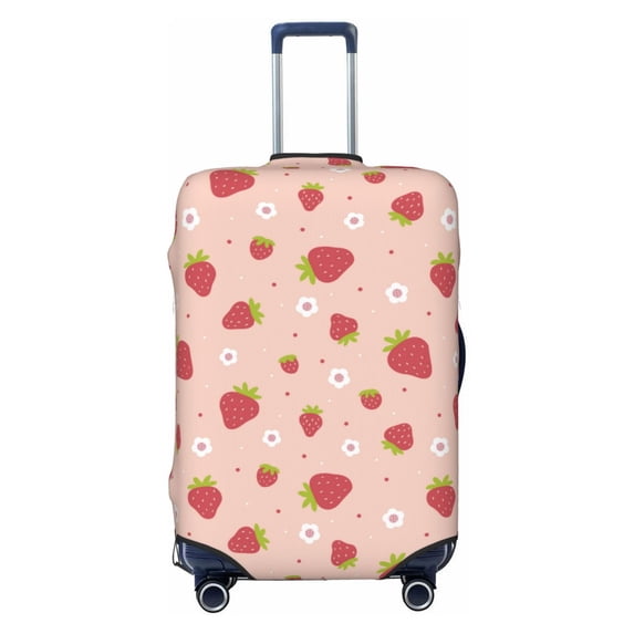 Vsdgher Strawberries Print Luggage Cover Washable Suitcase Cover Protector Anti-scratch Suitcase cover Fits 18-32 Inch Luggage