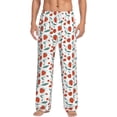 thumbnail image 1 of Vsdgher Strawberries Print Mens Pajama Pants Sleep & Lounge Pants, PJ Bottoms With elastic waistb and Pockets, 1 of 5