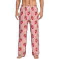 thumbnail image 1 of Vsdgher Strawberries Print Mens Pajama Pants Sleep & Lounge Pants, PJ Bottoms With elastic waistb and Pockets, 1 of 5