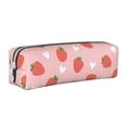 thumbnail image 1 of Vsdgher Strawberry Leather Pencil Case, Makeup Pouch, Zipper Pouch for Daily Essentials, Storage Organizer, Cosmetics and Stationary Bag, 1 of 7