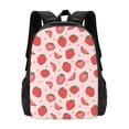 thumbnail image 1 of Vsdgher Strawberry Print Backpack for Women Men School Bookbag with Laptop Compartment for College Work Travel, Simple Fashion Casual Daypack, Fit 15" Laptop, 1 of 8