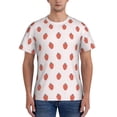 thumbnail image 1 of Vsdgher Strawberry Print Men's Dry Fit Mesh Athletic Shirts Moisture Wicking Tennis T-Shirt Tops, 1 of 9