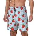 thumbnail image 1 of Vsdgher Strawberry for Mens Swim Trunks with Compression Liner Swim Shorts Swim Suits Board Shorts-Large, 1 of 6