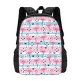 thumbnail image 1 of Vsdgher Striped Flamingo Print Backpack for Women Men School Bookbag with Laptop Compartment for College Work Travel, Simple Fashion Casual Daypack, Fit 15" Laptop, 1 of 8