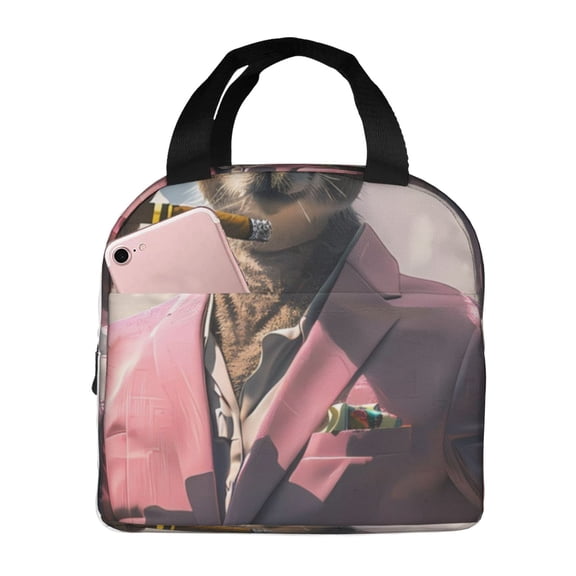 Vsdgher Stylish Kangaroo In Suit Lunch Bag, Lunch Box for Women Adult Men, Lunch Tote Insulated Cooler Lunch Container for Work/Office/Picnic/Travel