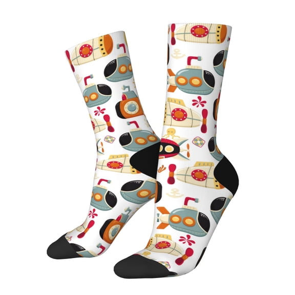 Vsdgher Submarines Crew Socks for Men & Women, Breathable Casual Athletic Ankle Socks