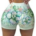 thumbnail image 1 of Vsdgher Succulent print Workout Shorts for Women Seamless Soft Smooth Gym Yoga Scrunch Active Exercise Fitness Shorts, 1 of 8
