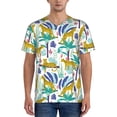 thumbnail image 1 of Vsdgher Summer Leopard Mens T-Shirts Baseball Vintage Fashionable Lightweight Casual Crew Neck Slim Fit with Long Sleeves-3X-Large, 1 of 7