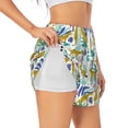 thumbnail image 1 of Vsdgher Summer Leopard Print Women's Running Double Layer Shorts High Waisted with Pockets Elastic Yoga Workout Athletic Gym Sports, 1 of 8