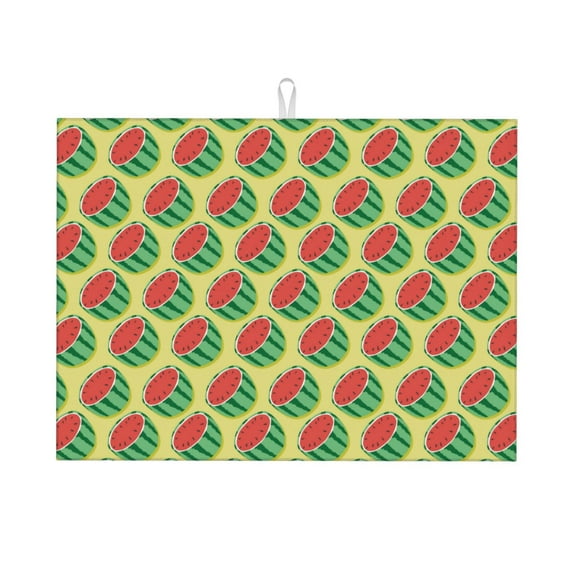 Vsdgher Summer Watermelon Dish Drying Mat Super Absorbent Drying Mat Large Dish Drying Mats for Kitchen Counter Kitchen Drying Mat 24" x 18"
