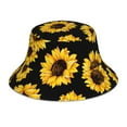 thumbnail image 1 of Vsdgher Sunflower 6 Print Bucket Hat for Men&Women Bucket Hat Reversible Summer Double-Side-Wear Travel Gardening, Beach, Camping, Hiking, Fishing Cap, 1 of 5