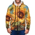 thumbnail image 1 of Vsdgher Sunflower Blue Sky Mens Hoodies Zip Hoodie, Hoodies for Men, Zip-up Hooded Sweatshirt-3X-Large, 1 of 5
