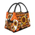 thumbnail image 1 of Vsdgher Sunflower Gnomes and Bees Print Insulated Reusable Bags with Sturdy Zipper and Handles, Foldable Totes for Hot or Cold Food Bring or Delivery, 1 of 8