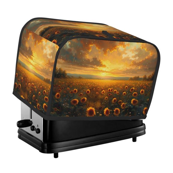 Vsdgher Sunflower Sunset Rainfall 2 Slice Toaster Cover, Appliance Covers Toaster Cover Fits for Most Standard 2 slice Toasters