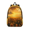 thumbnail image 1 of Vsdgher Sunflower Sunset Rainfall Print Canvas Backpack Travel Rucksack Unisex Knapsack 15.7/17.7Inch Laptop Backpack for Work,College -Small, 1 of 5