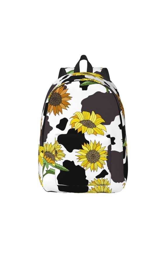 Sunflowers Country Print Canvas Backpack Travel Rucksack Unisex Knapsack 15.7/17.7Inch Laptop Backpack for Work,College -Small