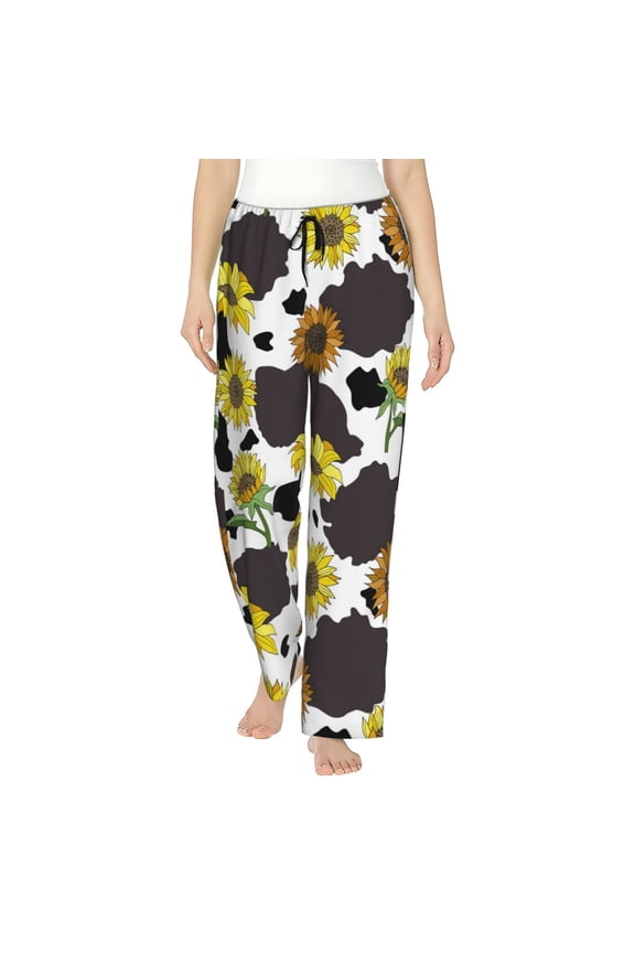Sunflowers Country Women’s Womens Pajama Pants, Lounge Wide Leg PantsLounge Pants,Sleep Bottoms, Lounge for Women-X-Large