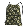 thumbnail image 1 of Vsdgher Sunflowers Drawstring Backpack Water Resistant String Bag Sports Sackpack Gym Sack for Men Women, 1 of 6
