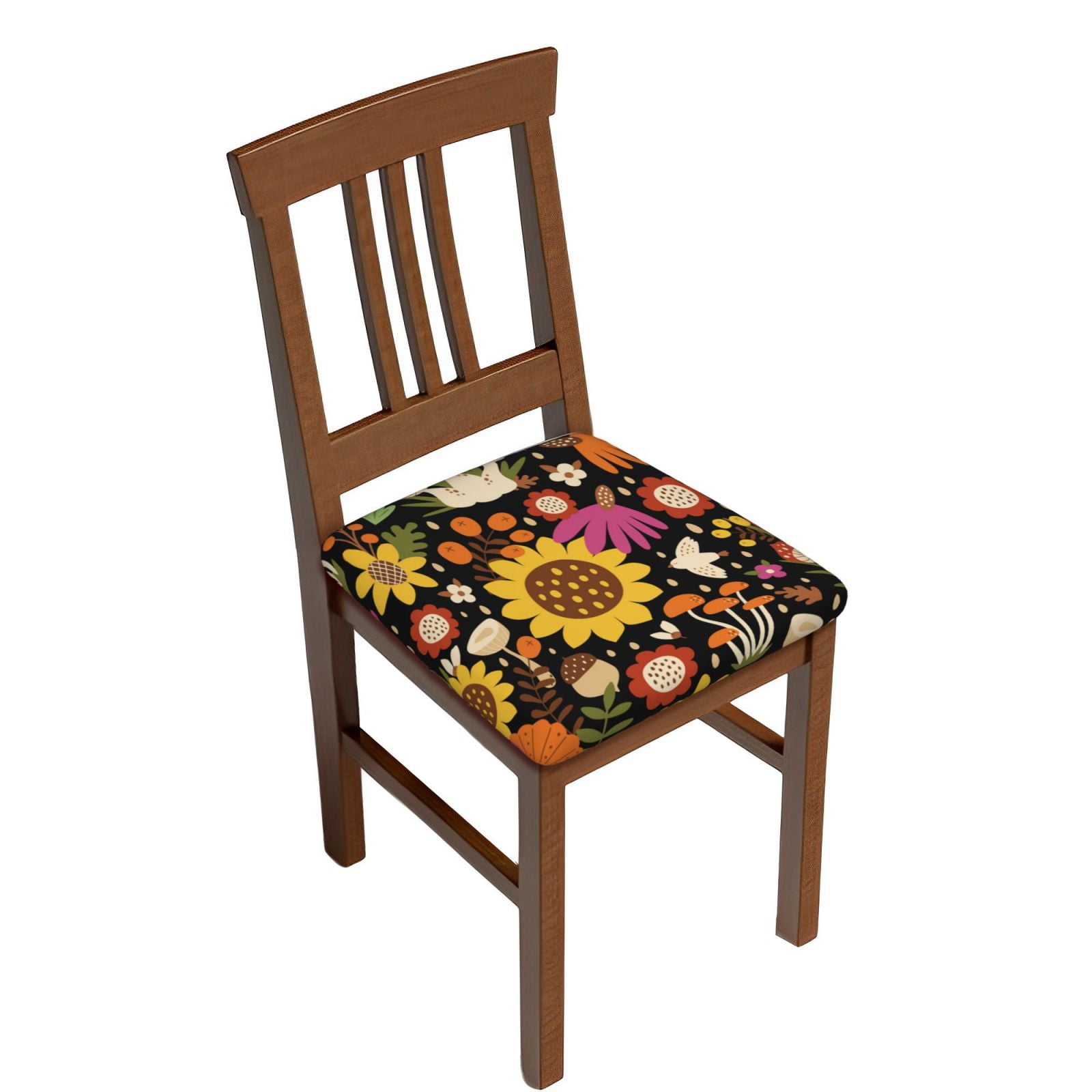Vsdgher Sunflowers Mushrooms Couch Cushion Covers, Non-Slip Sofa Seat Cushion Slipcovers, Soft Couch Covers（Don't include seat cushion）Four Pieces