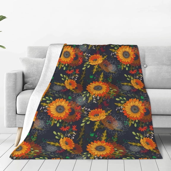 Vsdgher Sunflowers Ultra-Soft Micro flannel Blanket Throw Blankets for Couch Sofa, Bed (4 sizes)-80"x60"