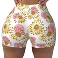 thumbnail image 1 of Vsdgher Sunflowers print Workout Shorts for Women Seamless Soft Smooth Gym Yoga Scrunch Active Exercise Fitness Shorts, 1 of 8