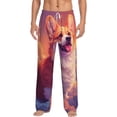 thumbnail image 1 of Vsdgher Sunset Cloud Corgi Print Mens Pajama Pants Sleep & Lounge Pants, PJ Bottoms With elastic waistb and Pockets, 1 of 5