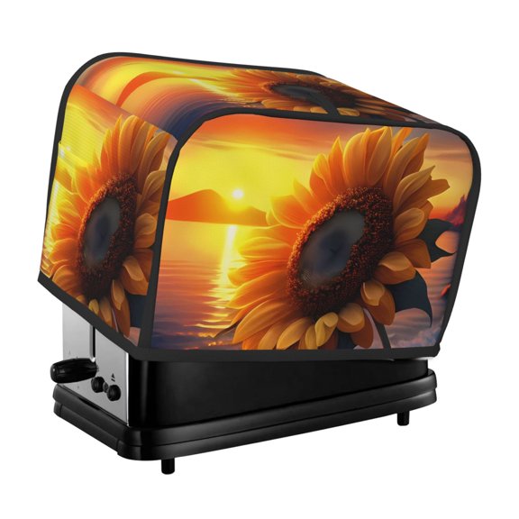 Vsdgher Sunset Coast Sunflower 2 Slice Toaster Cover, Appliance Covers Toaster Cover Fits for Most Standard 2 slice Toasters