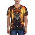 thumbnail image 1 of Vsdgher Sunset Maple Tree Fox Mens T-Shirts Baseball Vintage Fashionable Lightweight Casual Crew Neck Slim Fit with Long Sleeves-XX-Large, 1 of 7