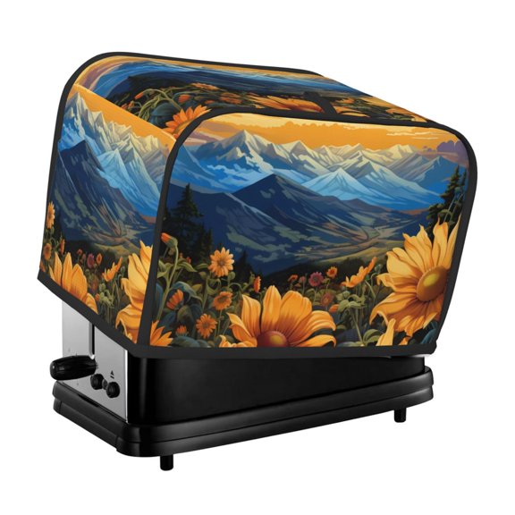 Vsdgher Sunset Sky Sunflower 2 Slice Toaster Cover, Appliance Covers Toaster Cover Fits for Most Standard 2 slice Toasters