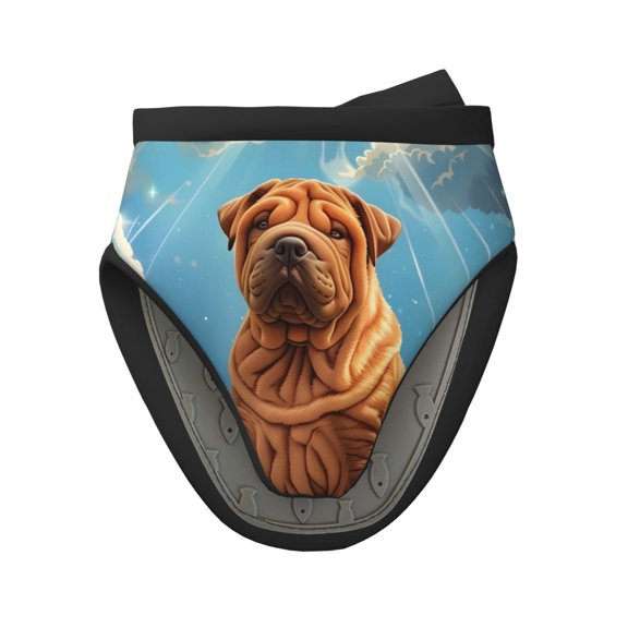 Vsdgher Sunshine Cloud Bulldog Non-Slip Mini Oven Mitt Set, Short Oven Mitts for Baking Grilling Barbecue Microwave, 5.9"x5.9"in