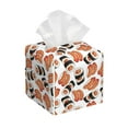 thumbnail image 1 of Vsdgher Sushi Roll Pattern Tissue Box Cover Holder, Square with Bottom Belt by Leather Decorative Organizer for Tabletop, Bathroom, Car, Office, 1 of 1