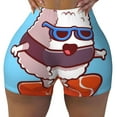 thumbnail image 1 of Vsdgher Sushi Salmon Surfing print Workout Shorts for Women Seamless Soft Smooth Gym Yoga Scrunch Active Exercise Fitness Shorts, 1 of 8
