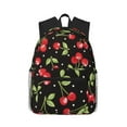 thumbnail image 1 of Vsdgher Sweet Red Cherry Print Unisex Large Capacity Bookbag Schoolbag Casual Daypack for High School/College/Teens/Travel/Work, 1 of 8