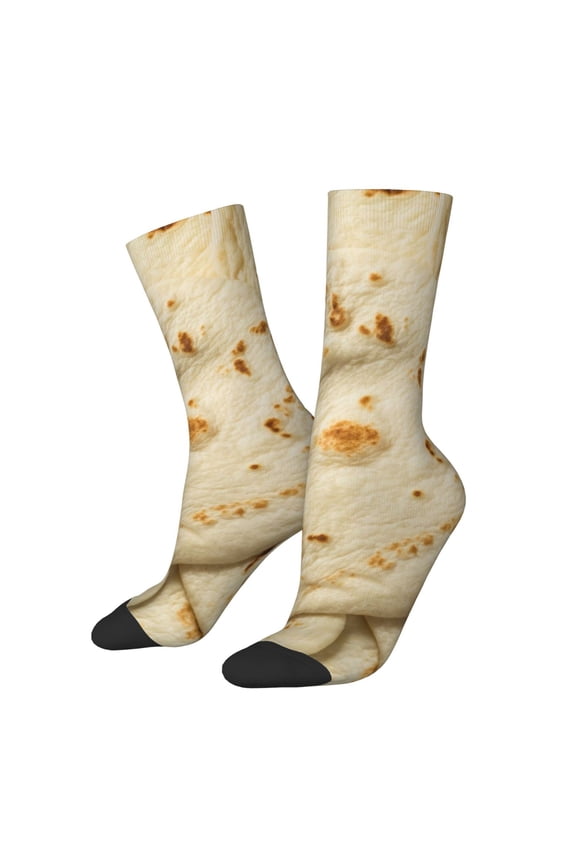 Taco Tortillas Crew Socks for Men & Women, Breathable Casual Athletic Ankle Socks