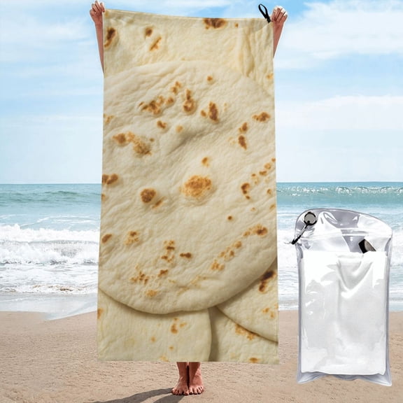 Vsdgher Taco Tortillas Microfiber Ultra Soft Highly Absorbent Bath Towel, Quick Drying Towels for Body, Sport, Yoga, SPA, Fitness-27.5"x55"