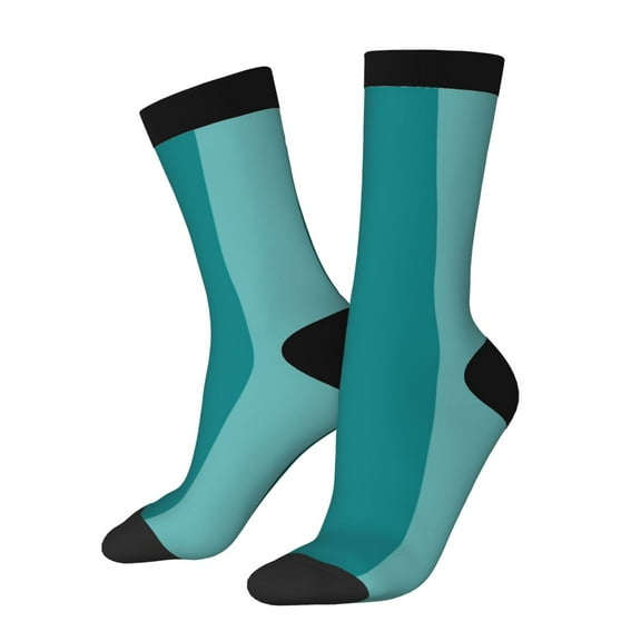 Vsdgher Teal Color Crew Socks for Men & Women, Breathable Casual Athletic Ankle Socks