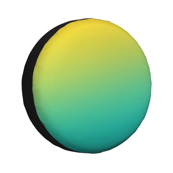 Vsdgher Teal To Yellow Gradient for Spare Tire Cover, Tire Wheel Protector Wheel Cover Fit for Truck,Trailer,RV,SUV,Camper and Most Vehicle-16 inch