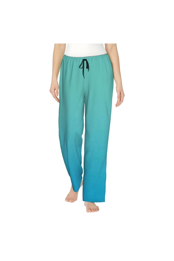 Teal Turquoise Women’s Womens Pajama Pants, Lounge Wide Leg PantsLounge Pants,Sleep Bottoms, Lounge for Women-
