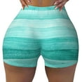 thumbnail image 1 of Vsdgher Teal Turquoise print Workout Shorts for Women Seamless Soft Smooth Gym Yoga Scrunch Active Exercise Fitness Shorts, 1 of 8