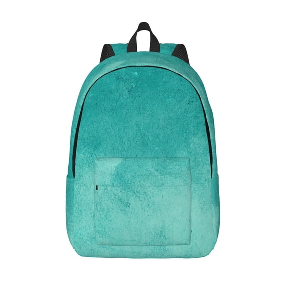 Vsdgher Teal Turquoise1 Print Canvas Backpack Travel Rucksack Unisex Knapsack 15.7/17.7Inch Laptop Backpack for Work,College -Medium