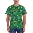 thumbnail image 1 of Vsdgher Tennis Rackets and Balls Print Men's Dry Fit Mesh Athletic Shirts Moisture Wicking Tennis T-Shirt Tops, 1 of 9