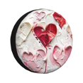 thumbnail image 1 of Vsdgher Textured Heart Abstract Art for Spare Tire Cover, Tire Wheel Protector Wheel Cover Fit for Truck,Trailer,RV,SUV,Camper and Most Vehicle-17 inch, 1 of 6