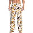 thumbnail image 1 of Vsdgher Thanksgiving Print Mens Pajama Pants Sleep & Lounge Pants, PJ Bottoms With elastic waistb and Pockets, 1 of 5