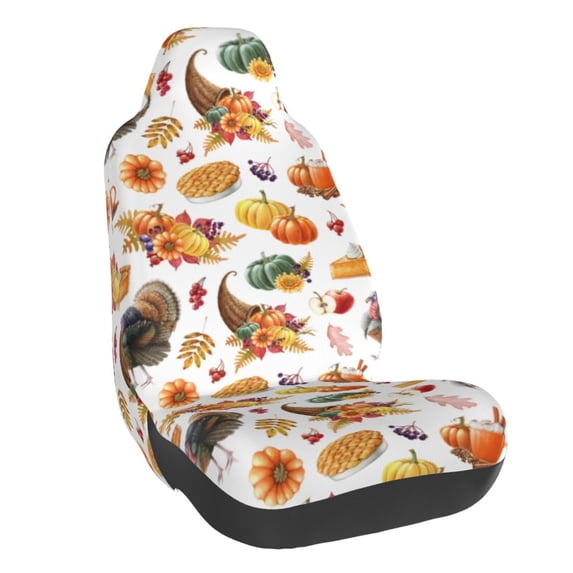 Vsdgher Thanksgiving Turkeys 1 for Automotive Seat Covers for Cars Trucks and SUVs, Universal Fit Anti-Slip Bucket Seat Protector for Cars,Vehicle Seat Protector for Front Seats