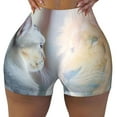 thumbnail image 1 of Vsdgher The Cat Looks in the Mirror print Workout Shorts for Women Seamless Soft Smooth Gym Yoga Scrunch Active Exercise Fitness Shorts, 1 of 8