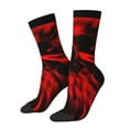 thumbnail image 1 of Vsdgher The Red Head Skull Crew Socks for Men & Women, Breathable Casual Athletic Ankle Socks, 1 of 6