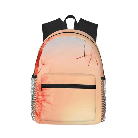 Vsdgher The Sunset of Dandelion Print Unisex Large Capacity Bookbag Schoolbag Casual Daypack for High School/College/Teens/Travel/Work
