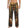 thumbnail image 1 of Vsdgher Tiger In The Fallen Leaf Forest Print Mens Pajama Pants Sleep & Lounge Pants, PJ Bottoms With elastic waistb and Pockets, 1 of 5
